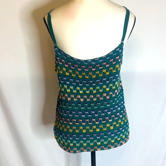 FREE PEOPLE Heartbeat Rochelle Electric Green Jade Tank Top Crochet Shirt - Picture 5 of 5